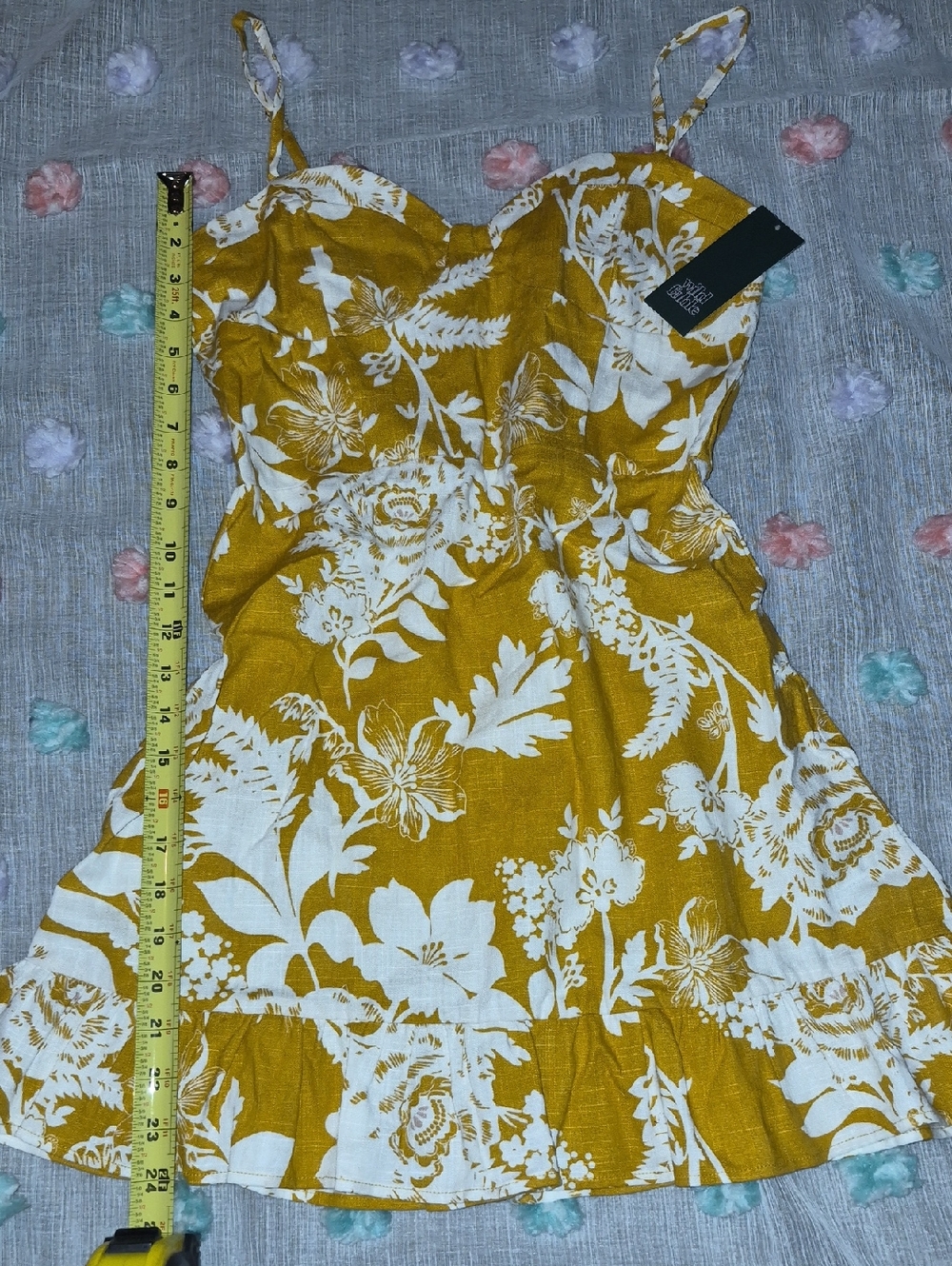 wild fable Brown & White Floral Midi Dress